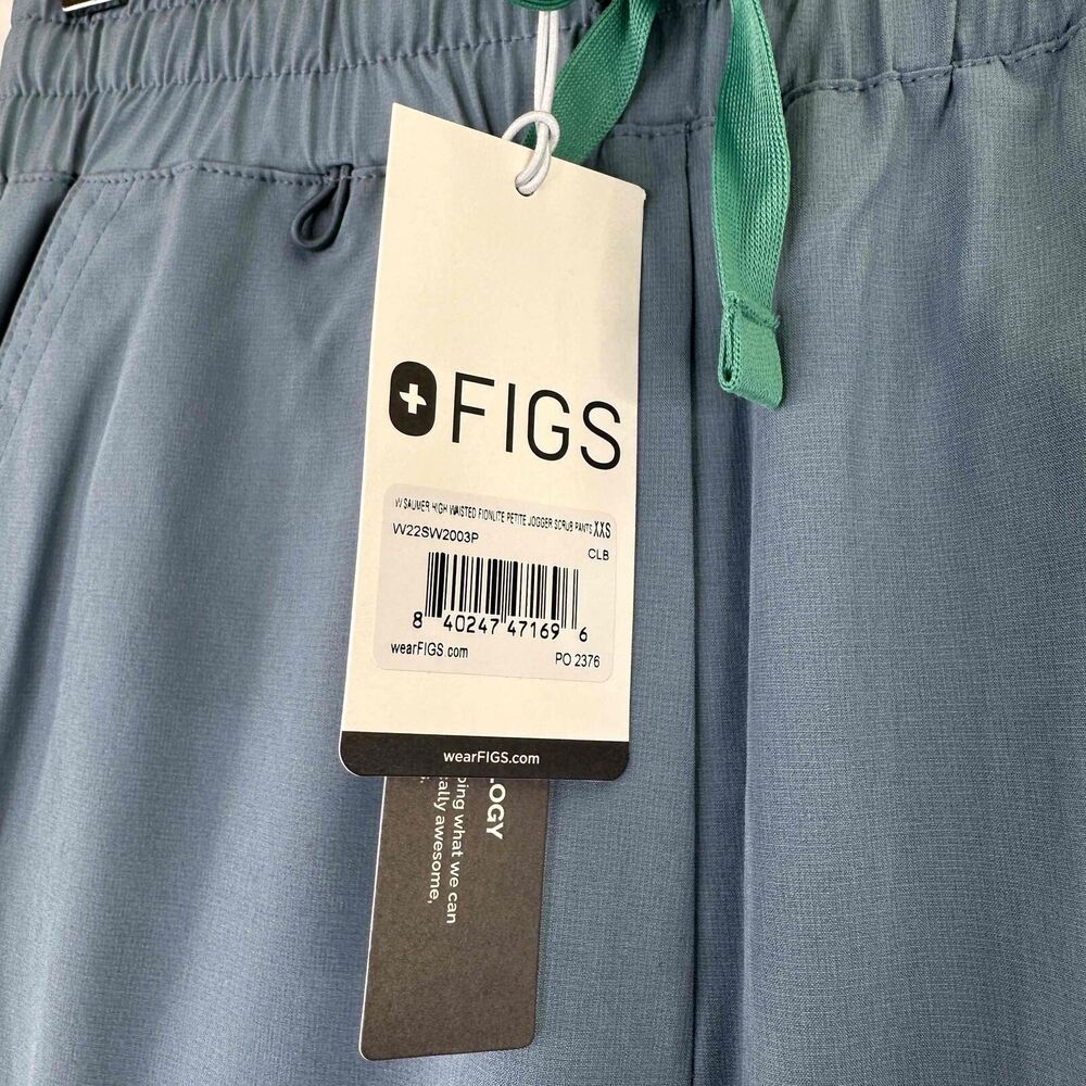 FIGS Blue Saumer High Waisted Drawstring Scrub Pa… - image 5
